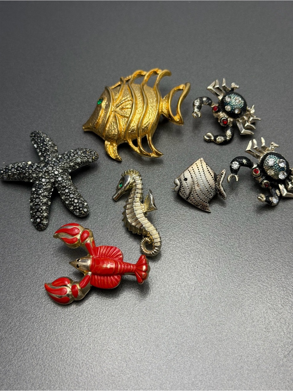Vintage Sea Life Brooches lot #cz99